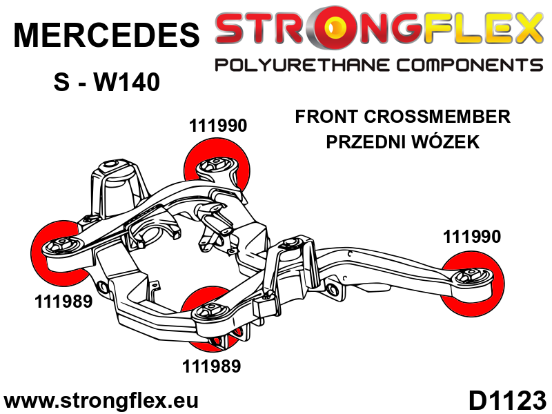 116250B: Full suspension  polyurethane bush kit