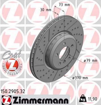 Zimmermann remschijf Formula F vooras 114d-M135i 316d-340i 370mm