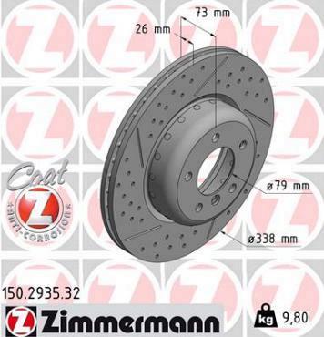 Zimmermann brake disc Formula F front axle 116i-135i 318i-330xd