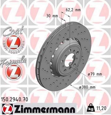 Zimmermann remschijf Formula Z vooras links 3 M3 Competition 3 M3 2 Coupe M2