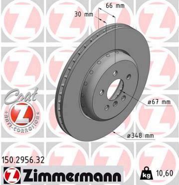 Zimmermann brake disc Formula F front axle E60 V8 348x30