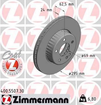 Zimmermann brake disc Formula S front axle C-CLASS x205