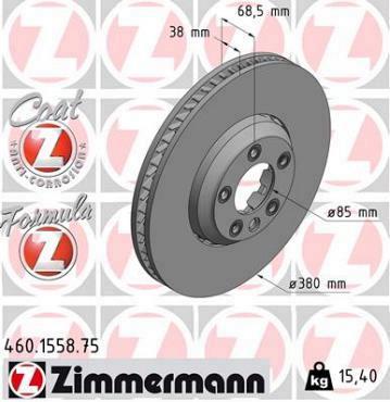 Zimmermann brake disc Formula Z front axle right CAYENNE (9PA)