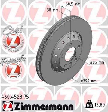 Zimmermann brake disc Formula Z front axle left CAYENNE (92A)