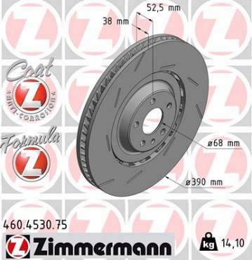 Zimmermann remschijf Formula Z vooras links MACAN (95B)