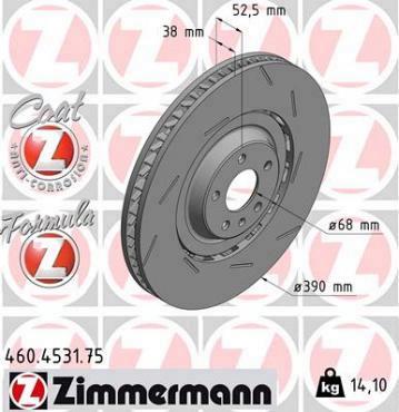 Zimmermann remschijf Formula Z vooras rechts MACAN (95B)