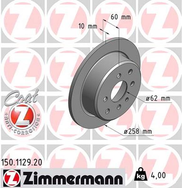 Rear brake discs Zimmermann E30 325i/E21 323i