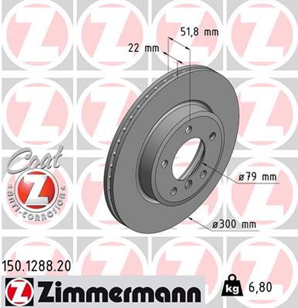 Front brake discs Zimmermann E46 325i