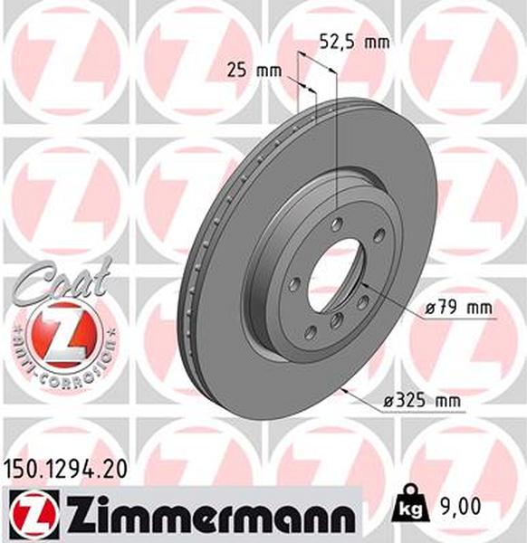 Voorzijde remschijven Zimmermann E46 330i