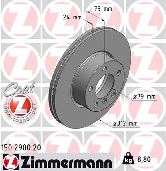 Front brake discs Zimmermann 114i-430D