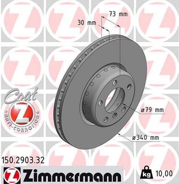 Zimmermann brake disc Formula F front axle 114d-M240i 316d-340i