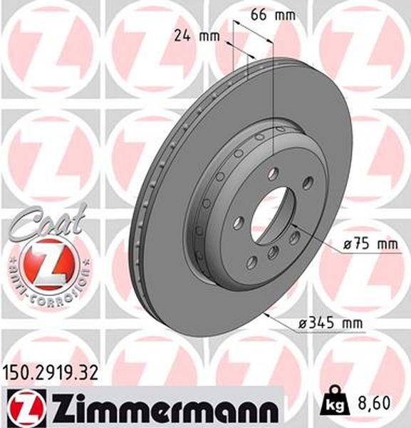 Zimmermann brake disc Formula F rear axle 318i-335xd