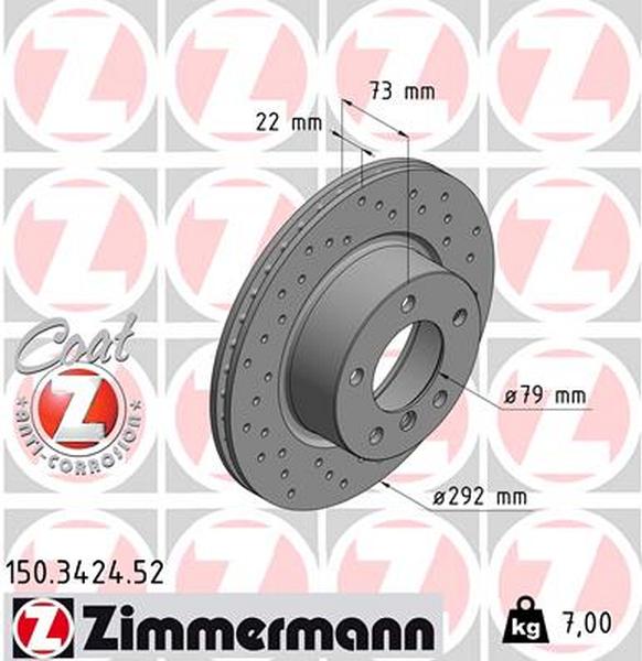 Zimmerman sport coat-Z achter remschijf 2 stuks