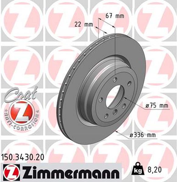 Remschijven achter Zimmermann (320d,335i-Alpina)