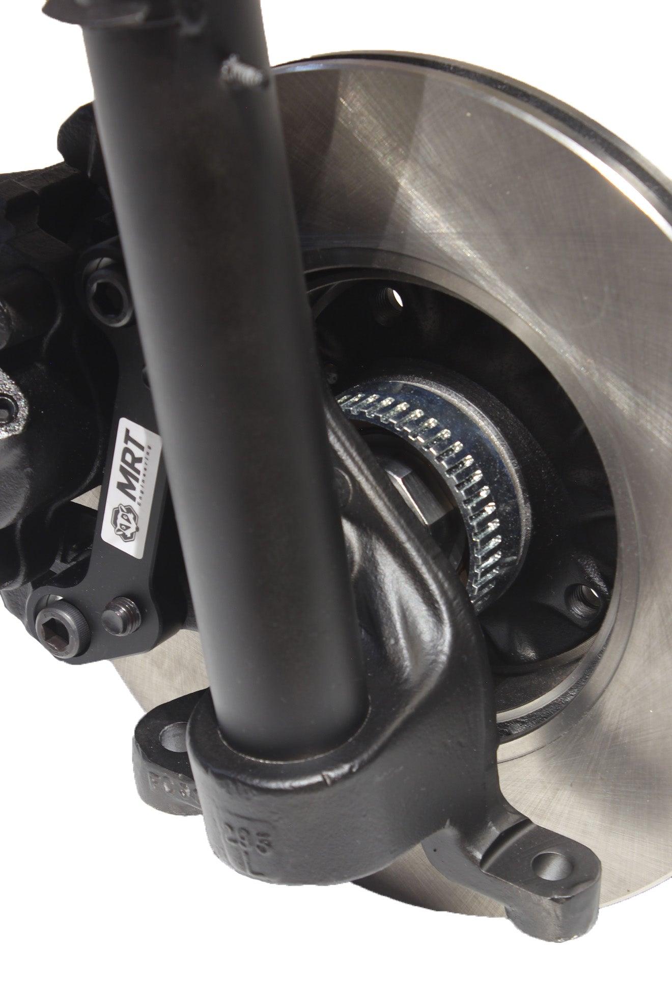 BMW E30 5-lug adapter kit (hubs / brakes) - Front hub + caliper adapters (without ABS)