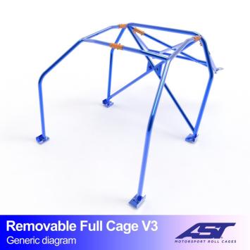 Roll Cage for BMW 1 Series (E87) 5-Door Hatchback – Removable Full Cage V3