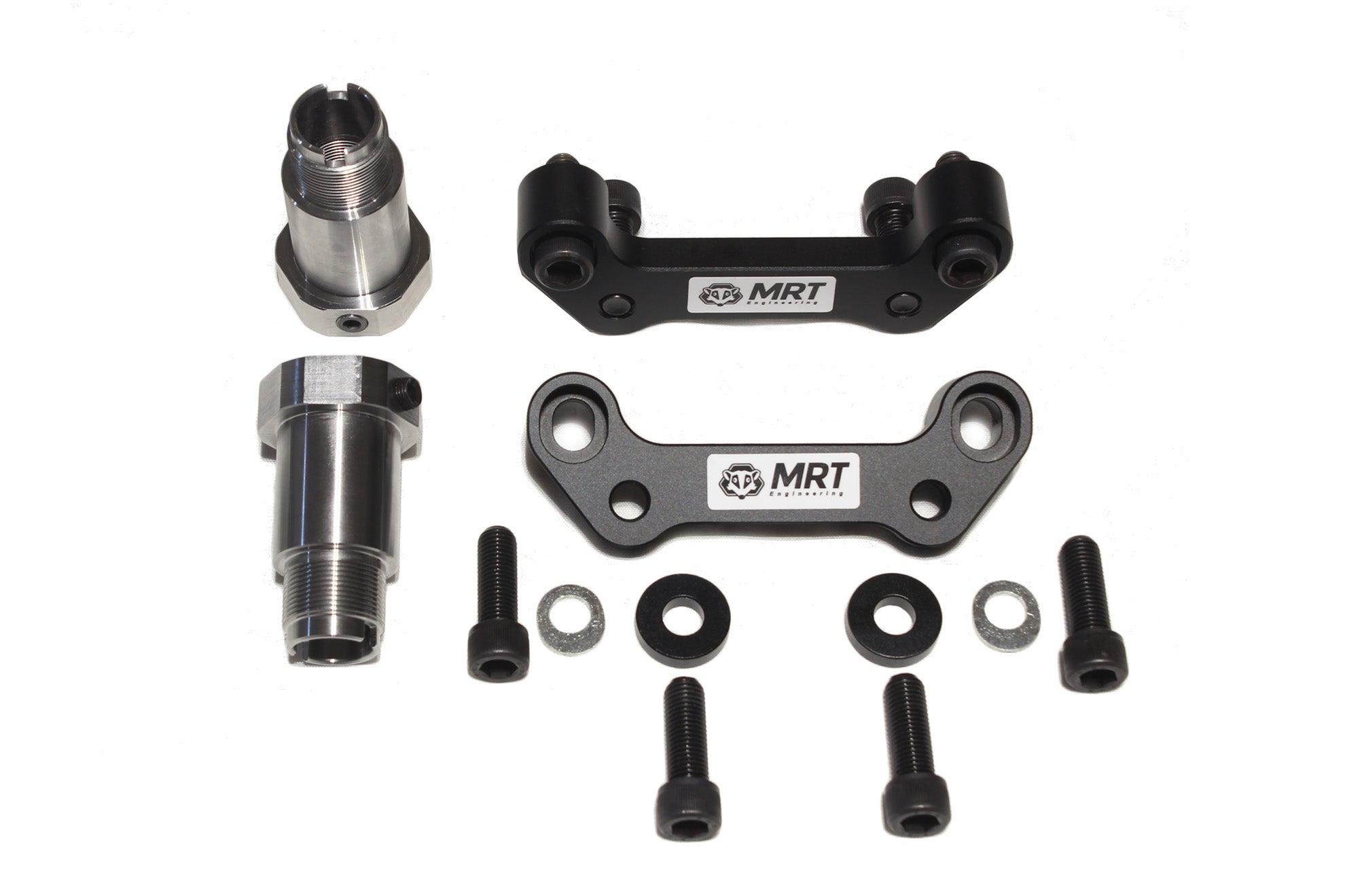 BMW E30 5-lug adapter kit (hubs / brakes) - Front hub + caliper adapters (without ABS)