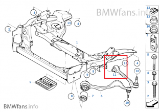 Versterkte reactiearm voor rubber E8*/E9*