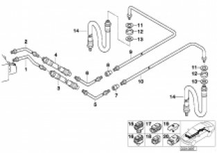 Engine bay brake line right m10