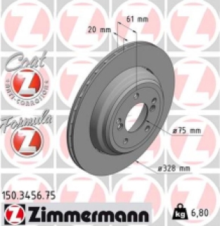 Zimmermann remschijf Formula Z achteras links E39 M5