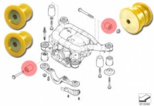 Strongflex diff suspension bushes E46, E83 X3 and Z4 E85 E86 E89(non-M) 3 pieces