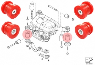 036119B: Rear beam mounting bushes kit