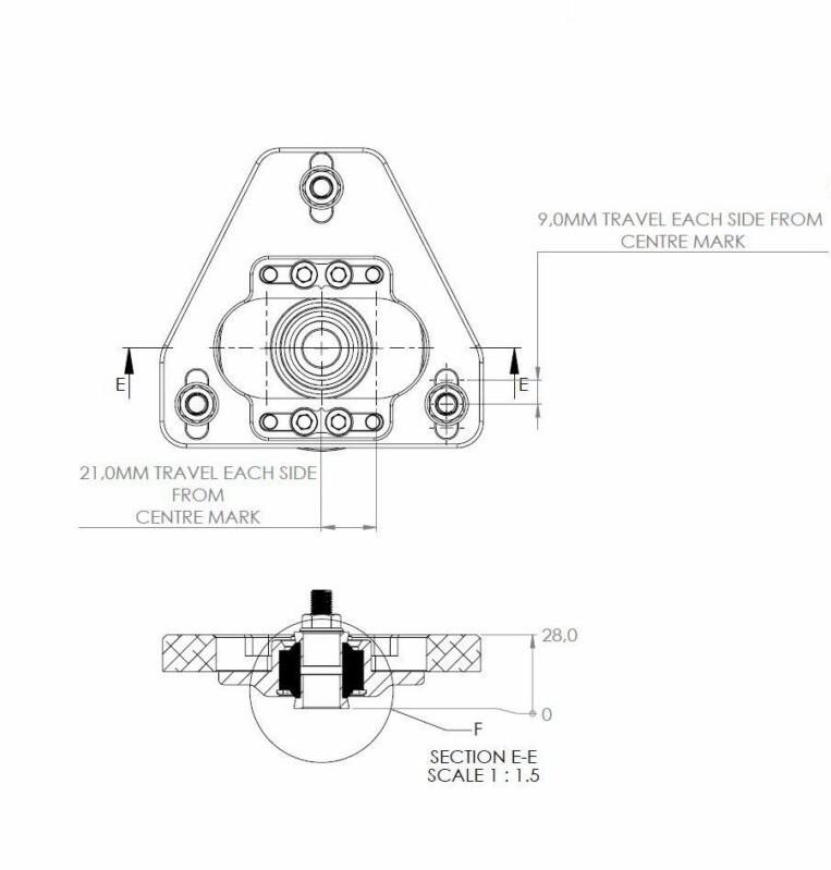 Verstelbare camber-zwenkplaten (voor schroefsets) BMW E36, E8x, E9x