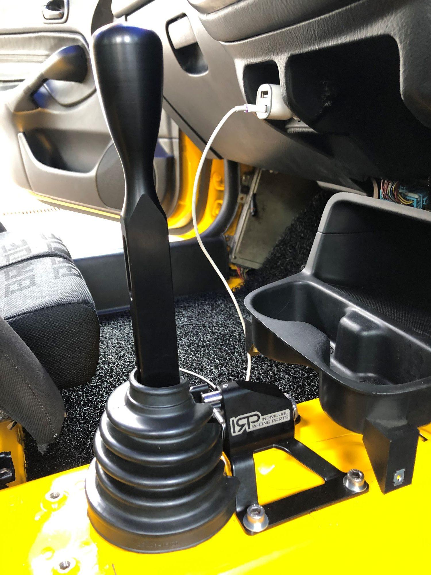 Short shifter Honda Civic Integra CR-X del Sol - Green, Lever height ~31cm from transmission tunnel