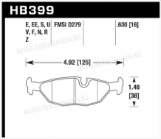 Hawk HT10 E30 rear axle HB399S.630