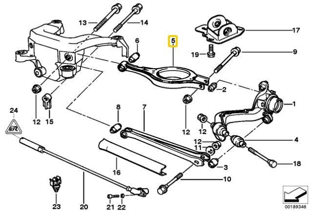 Achterste camberarmen (gemaakt van staal) BMW E36