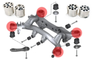 Aluminum subframe bushings E81-E93 (not for M3 and 1M coupe)