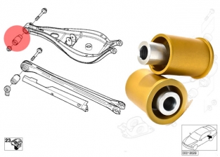 Rearend control arm inside (Subframe side) bush E36 E46 Z4