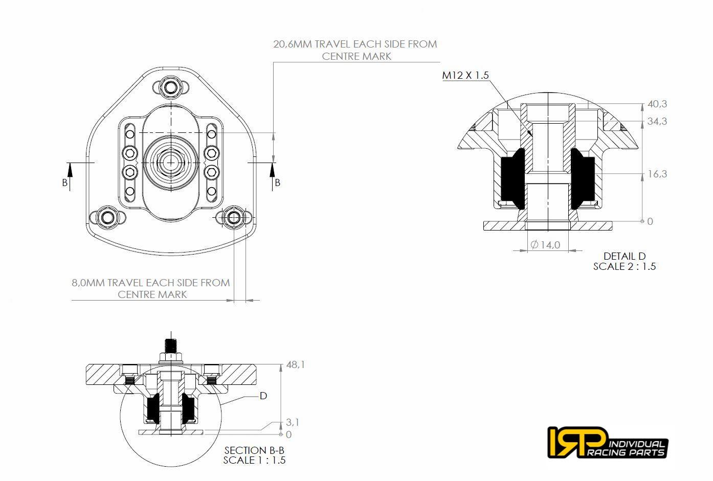 Verstelbare camber-zwenkplaten (voor standaardveren) BMW E30, E34