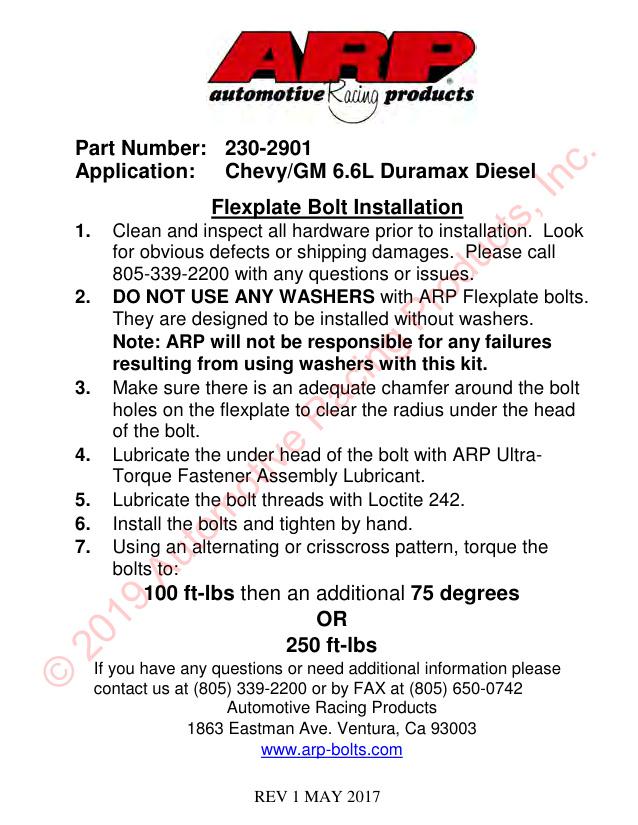 Chevy Duramax 6.6L (45 mm)
