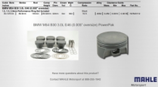 M54B30 Mahle powerpack gesmede zuigerset