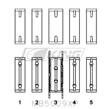 King Ford Zetec/Ecoboost 1.6 krukas lager set (Ford Fiesta, Focus, Puma, Kuga, Mazda 2, Westfield SE)