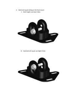 MRT Achter schommel arm brackets verstelbaar (Meer spoor verstelling en anti squat)