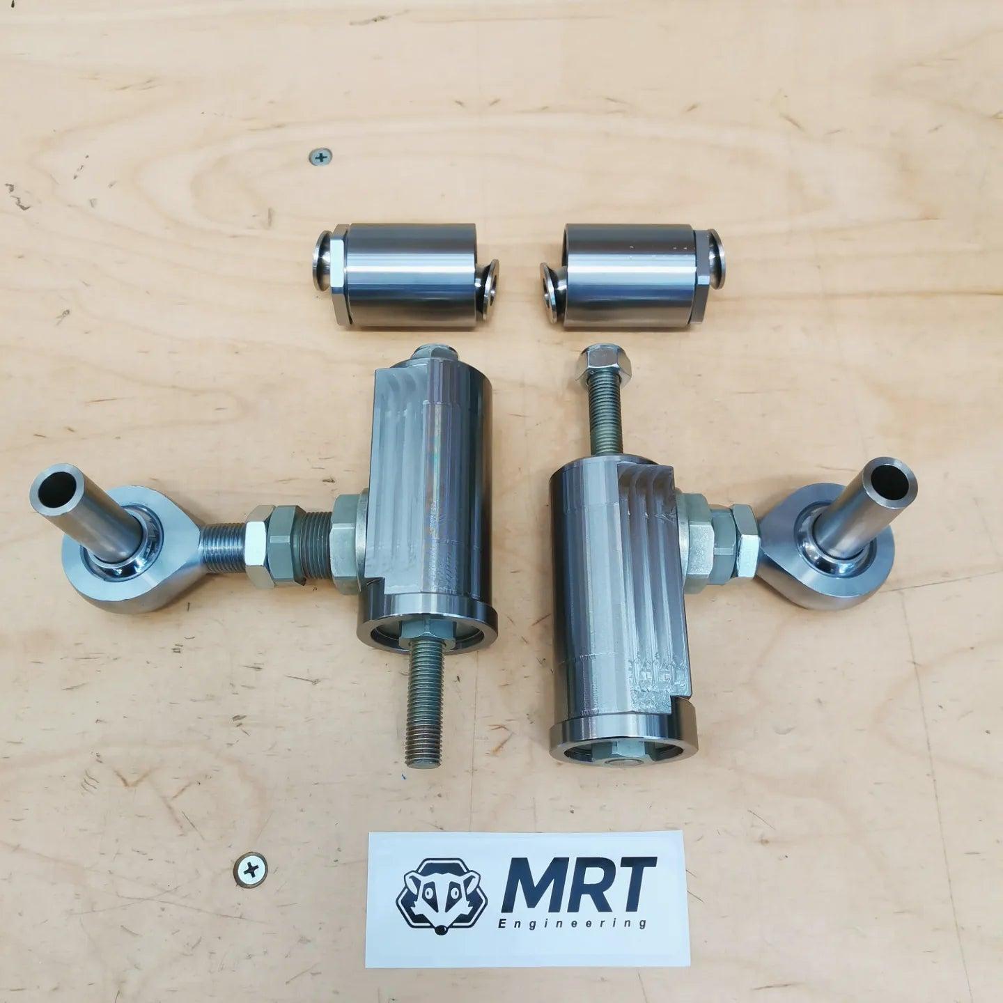BMW E30 Gr.A DTM rear axle components - Double adjuster kit with spherical inner joints - vertical mount (not suitable for OE trailing arm)