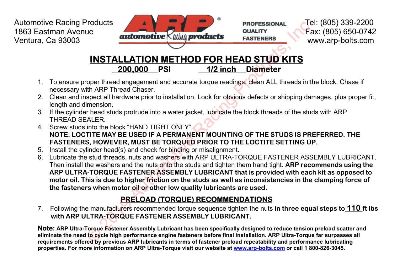 Jeep 4.0L Inline 6 Head Stud Kit