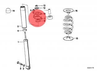 Uniball schokdemper topmounts E30/Z3/E36/E46