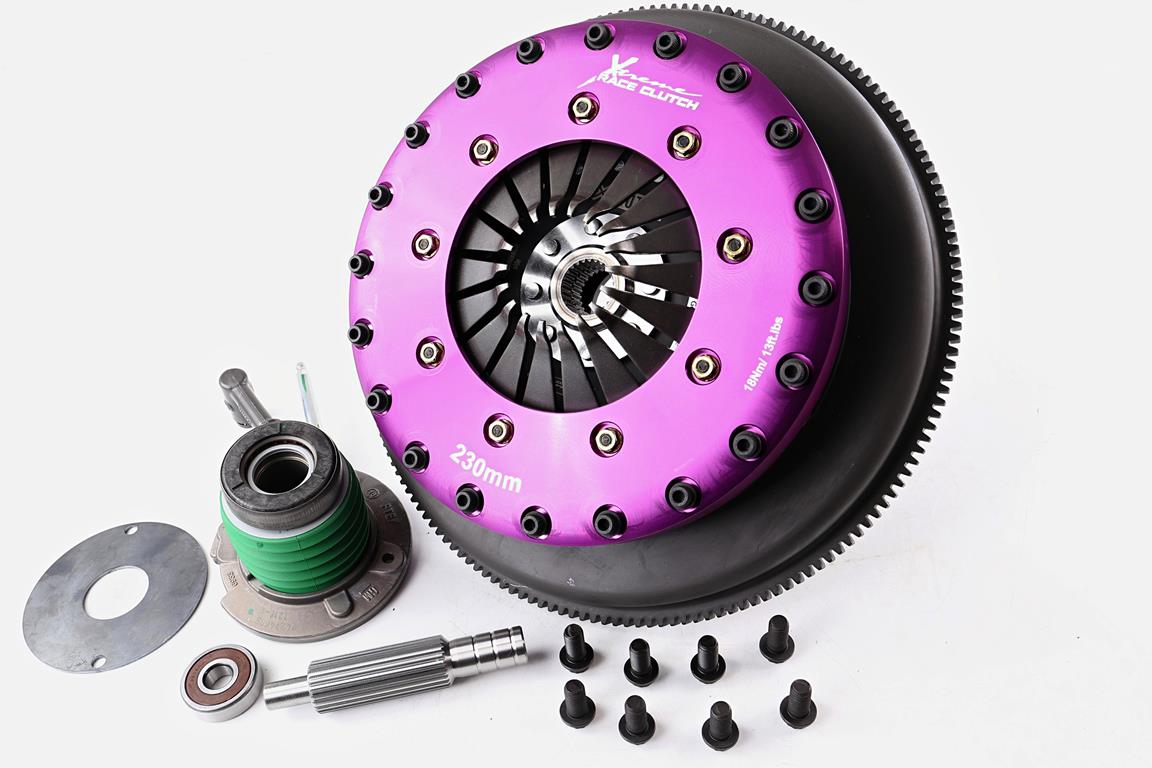 Xtreme Performance - 230mm Rigid Ceramic Twin Plate Clutch Kit Incl Flywheel & CSC 1800Nm CAMARO 6.2