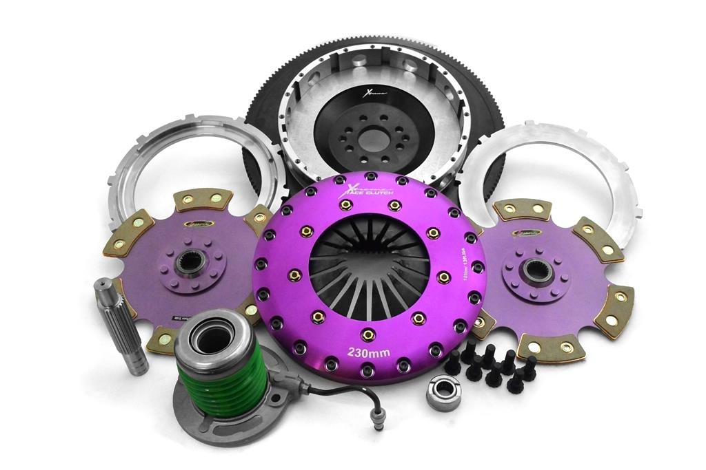 Xtreme Performance - 230mm Rigid Ceramic Twin Plate Clutch Kit Incl Flywheel & CSC 1800Nm MUSTANG 5th gen 5.0