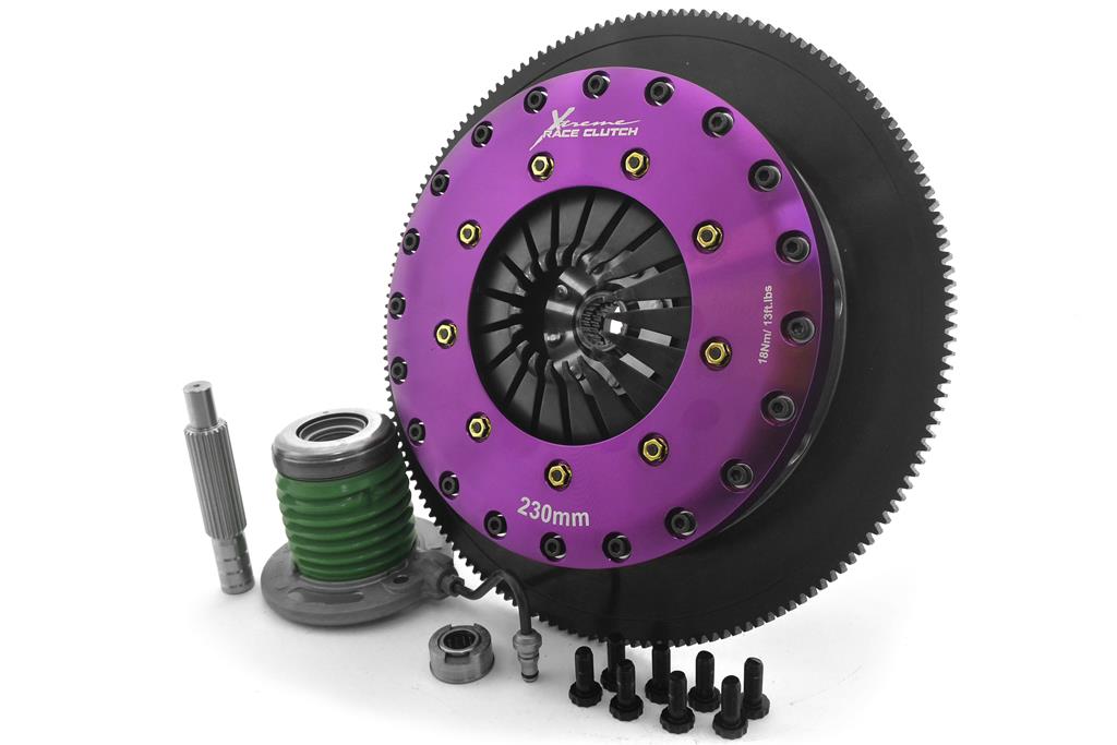 Xtreme Performance - 230mm Carbon Blade Twin Plate Clutch Kit Incl Flywheel & CSC 1670Nm MUSTANG 5th gen 5.0
