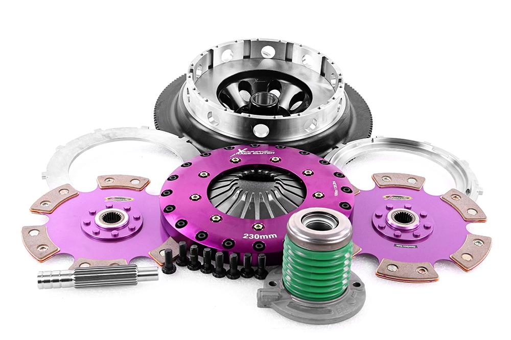 Xtreme Performance - 230mm Rigid Ceramic Twin Plate Clutch Kit Incl Flywheel & CSC 1800Nm MUSTANG 6th gen 5.0 Bullitt