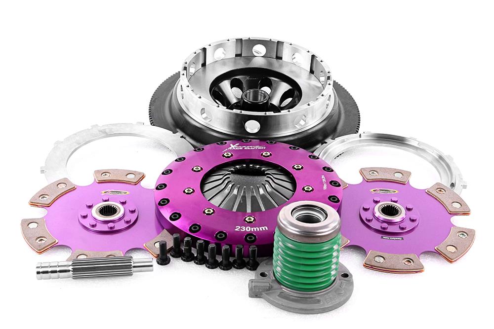 Xtreme Performance - 230mm Rigid Ceramic Twin Plate Clutch Kit Incl Flywheel & CSC 1800Nm MUSTANG 6th gen 5.0 Bullitt