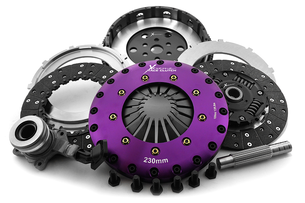 Xtreme Performance - 230mm Sprung hub Organic Twin Plate Clutch Kit Incl Flywheel & CSC 1000Nm FOCUS III 2.0 ST