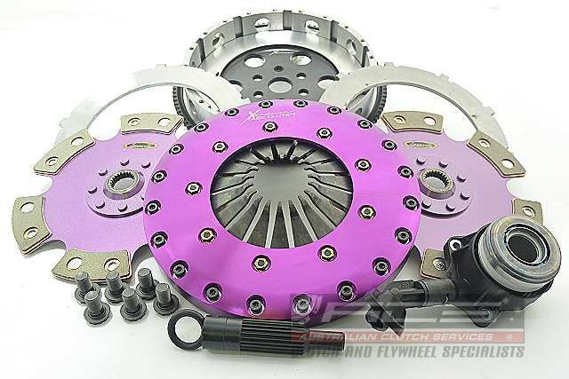 Xtreme Performance - 230mm Rigid Ceramic Twin Plate Clutch Kit Incl Flywheel & CSC 1800Nm FOCUS III 2.0 ST