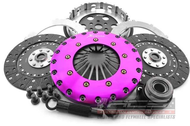 Xtreme Performance - 230mm Organic Twin Plate Clutch Kit Incl Flywheel & CSC 1200Nm FOCUS III 2.0 ST