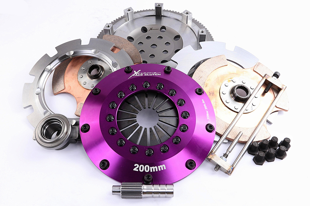 Xtreme Performance - 200mm Rigid Ceramic Twin Plate Clutch Kit Incl Flywheel 1200Nm LANCER EVO IV (CN9A)