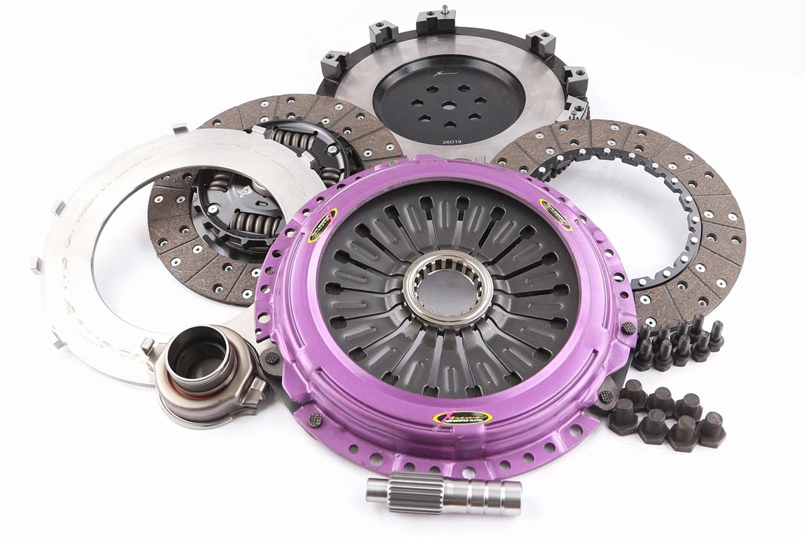 Xtreme Performance - 230mm Sprung hub Organic Twin Plate Clutch Kit Incl Flywheel 1000Nm LANCER EVO V (CP9A. CT9A)